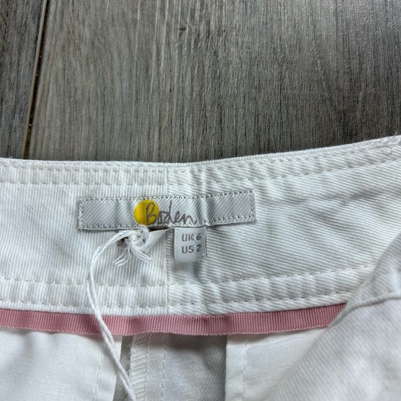Boden Linen Blend Carrie High Waist Shorts In‎ Ivory - Picture 9 of 9
